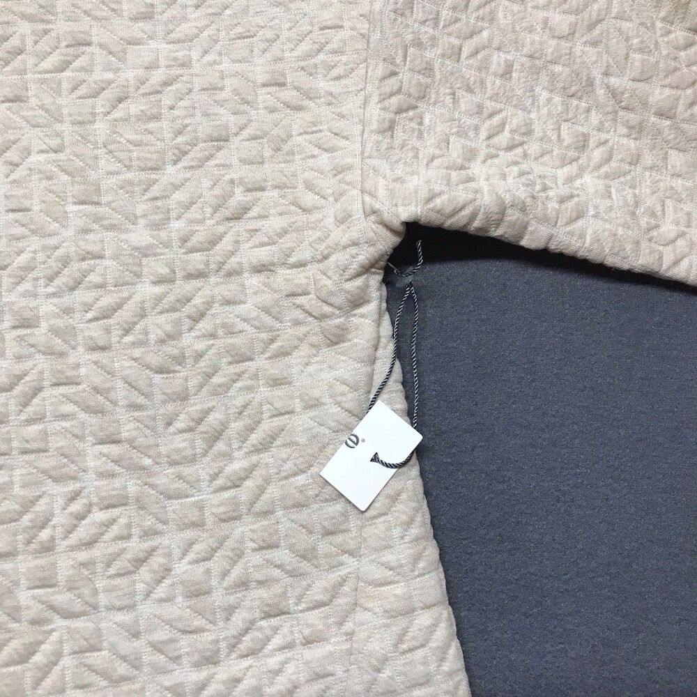 Liz Claiborne Womens Sz. XXLarge Cowl Neck Pull Over Cream Quilt Drawstring - Picture 9 of 10